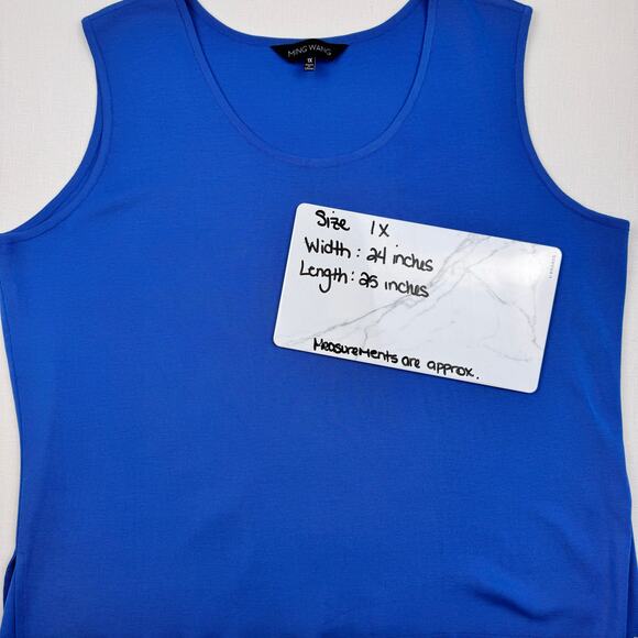 Ming Wang Blouse Blue size 1X - Picture 10 of 10